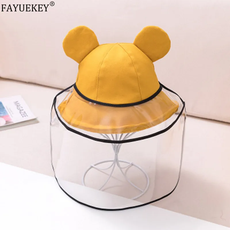 

1-4 years old infant Baby bucket Hat Anti-spitting Dustproof Cover Kids Boys Girls Cap Dust protection removable Hat