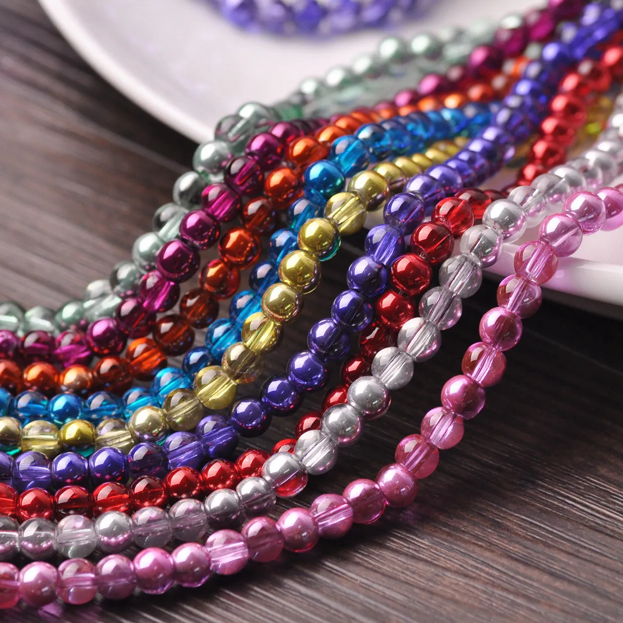 4mm/6mm/8mm crystal loose spacer beads for jewelry making neckless finding lot 
