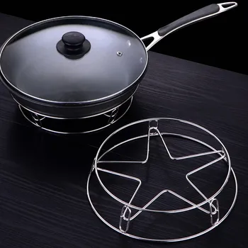 

Stainless Steel Pot Rack Kitchen Household Steam Rack Multi-function Heat Insulation Pot Pad Storage Holder Kitchen Cookware