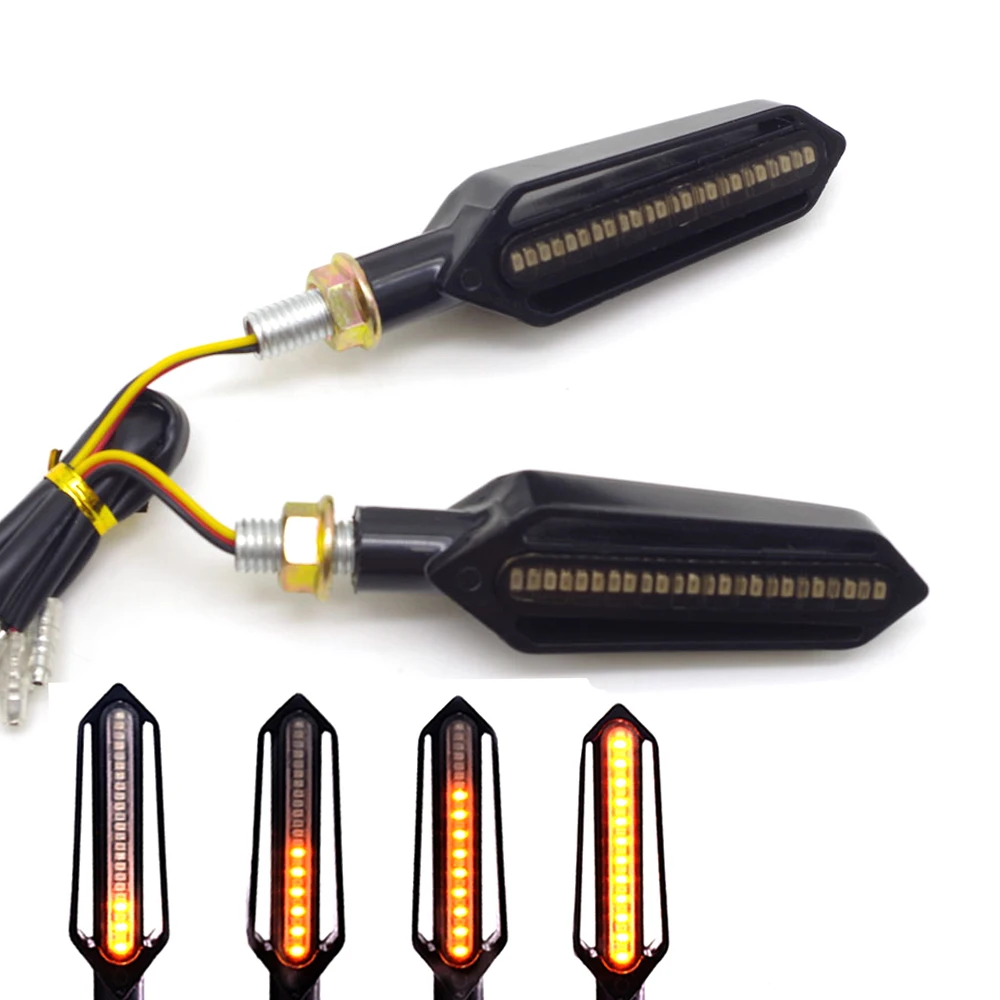 

Flowing motorcycle turn signal lights LED Amber Indcator Lamp Blinker Flasher FOR daka triumph speed triple 1050 kawasaki vulcan