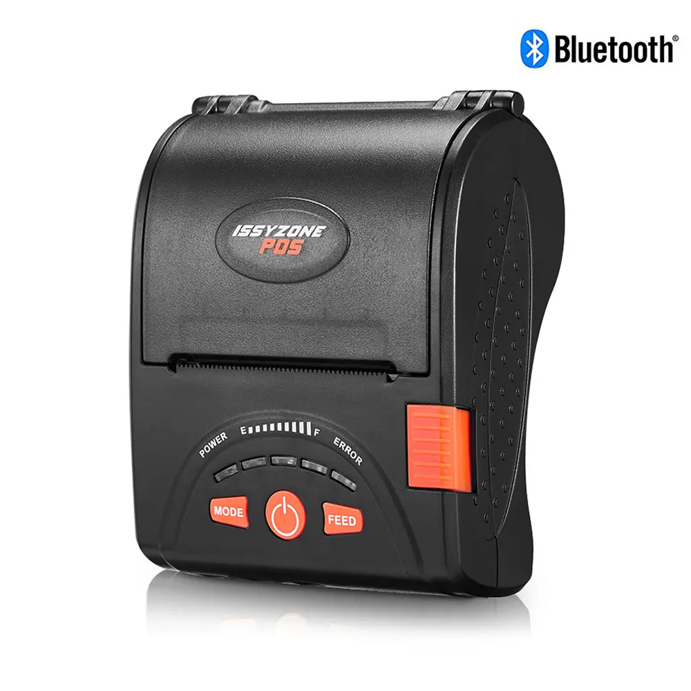 Issyzone drukarka Bluetooth kodów kreskowych termiczna, paragon Mini 58mm drukarka do Android iOS i drukowanie mobilne Logo Supermarket biżuteria mleka Issyzone drukarka Bluetooth kodów kreskowych termiczna, paragon Mini 58mm drukarka do Android iOS i drukowanie mobilne Logo Supermarket biżuteria mleka