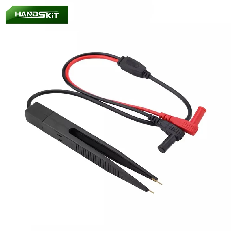 

HANDSKIT SMD Chip Component LCR Testing Tool Digital Multimeter Tester Meter Pen Probe Lead Tweezers Voltmeter Capacitance Test