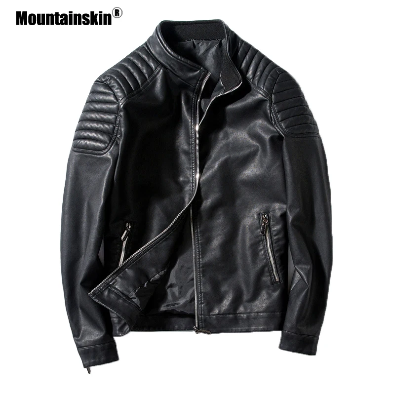 Mountainskin мужские кожаные куртки осенне-зимние пальто из искусственной кожи