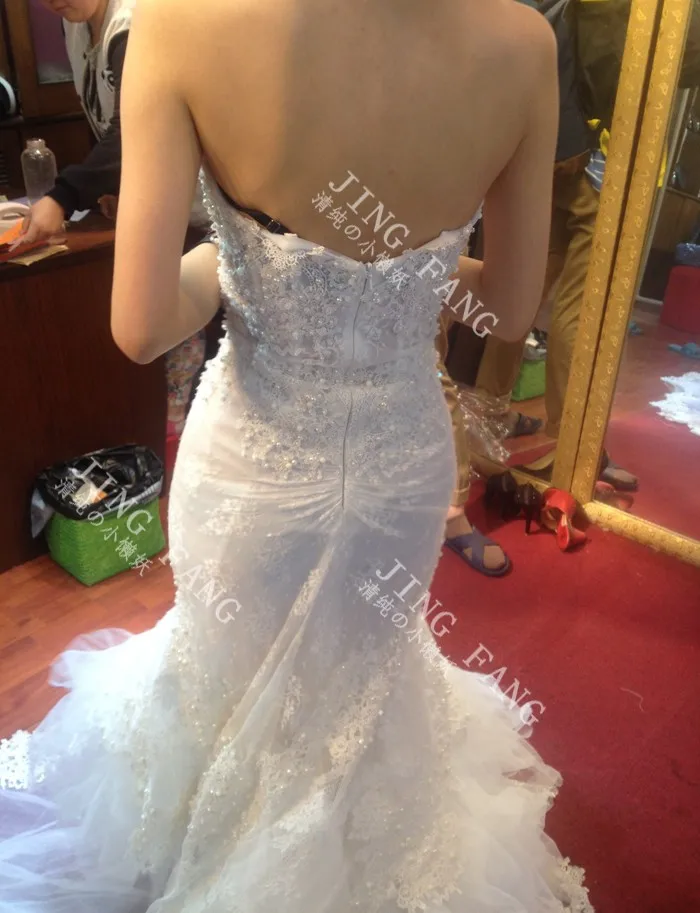 Casamento, романтическое, сексуальное, роскошное, новое, милое, vestido de novia, кружевное, жемчужное, Русалка,, свадебное платье, платья для матери невесты