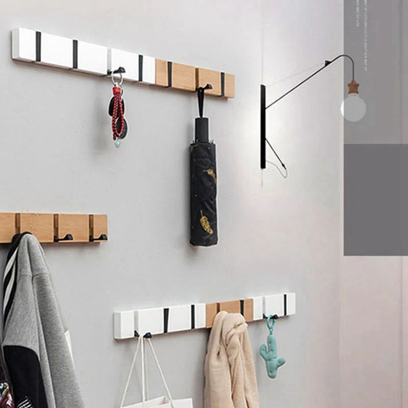 Wood Wall Hanger Vintage Hooks Hanger Holder Clothes Storage Hook Wall Hanging Hanger Home Decor Hanger Coat Hooks Rack