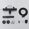 Thermostatic Shower Faucet Set Bathroom Faucet Matte Black Bathroom Mixers Taps Thermostatic Wall Mounted Bathtub Faucet 6