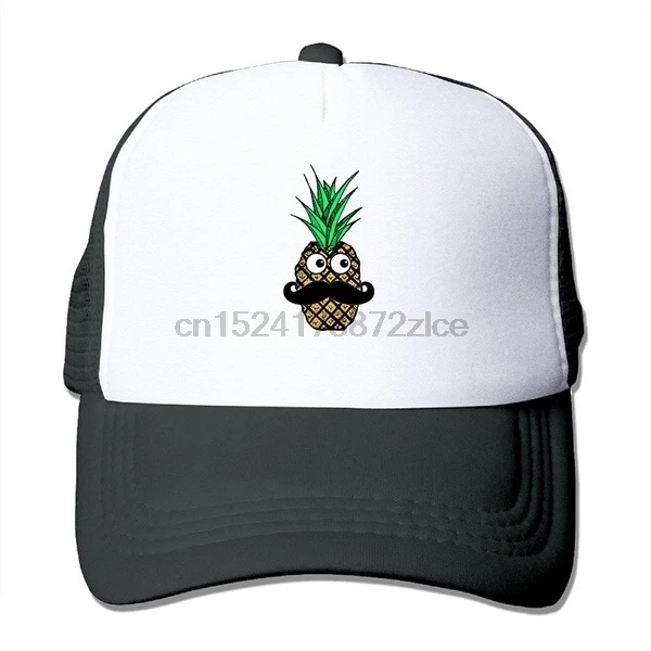 Забавный тропический ананас с гуглыми глазами усы Мужчины Дальнобойщик сетки шляпа