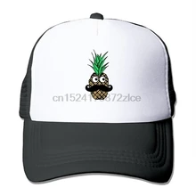 Забавный тропический ананас с гуглыми глазами усы Мужчины Дальнобойщик сетки шляпа
