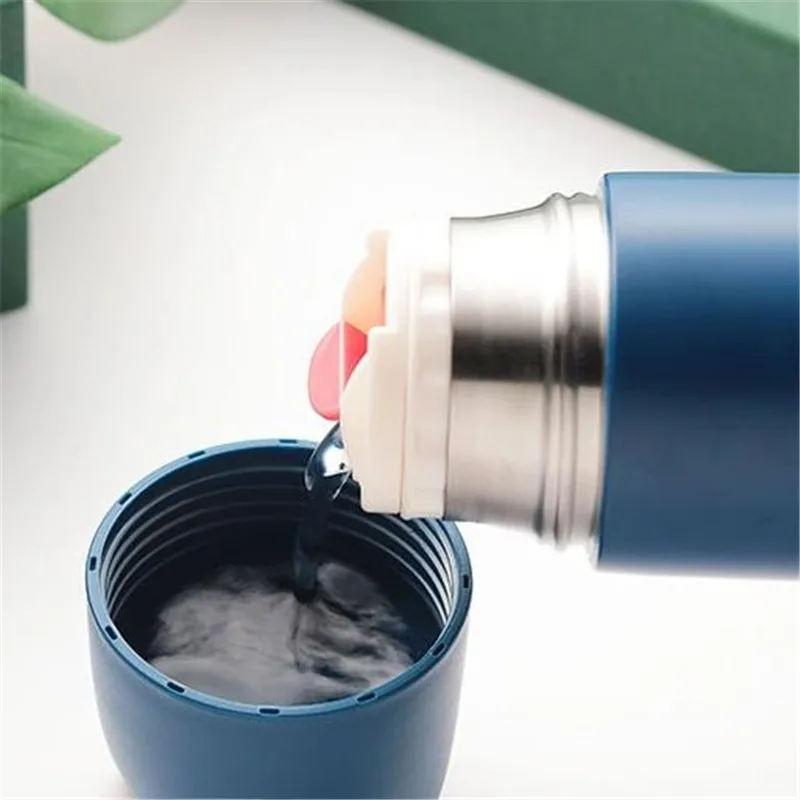 500ml Cute Cat Thermos Cup VacuumThermal Mug Flasks Thermos Lovers Thermos Stainless Steel Coffee Bottle Drink Travel Bottle 2