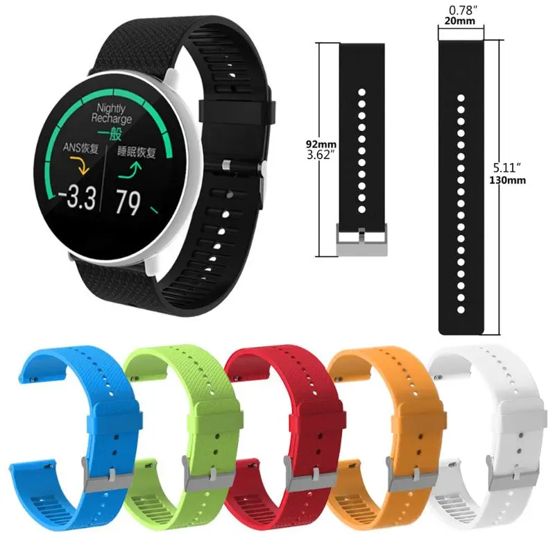 Replaced Soft Silicone Watch Band Breathable Wrist Strap for Polar Ignite Watch for smart watch