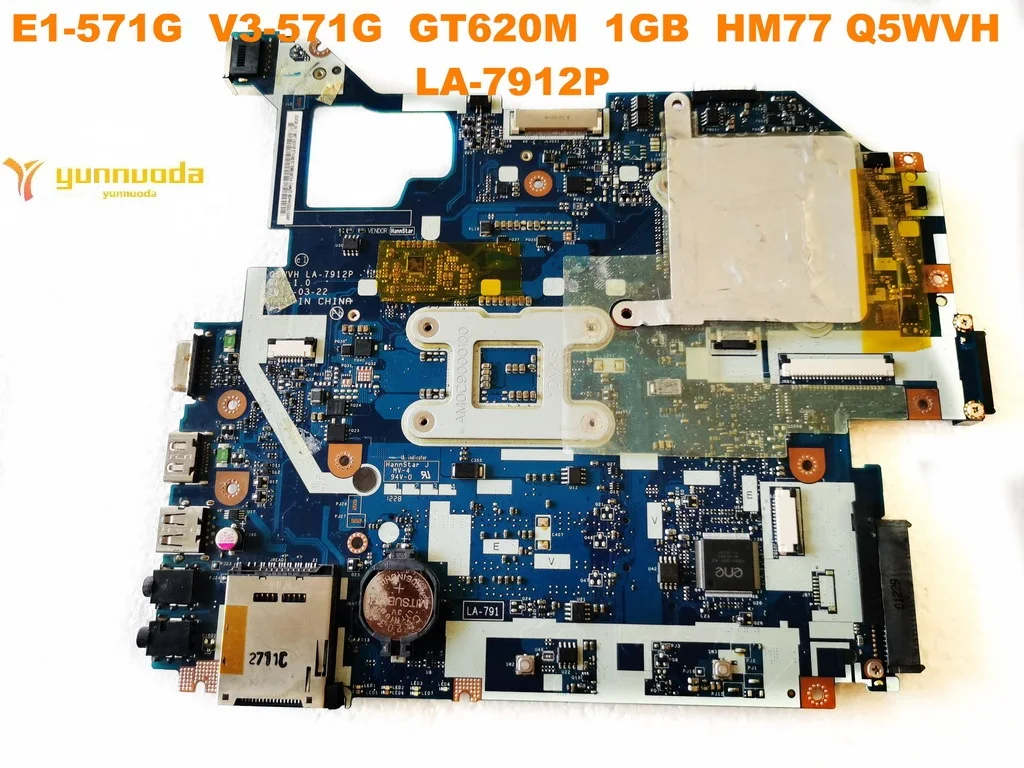 Для ACER E1-571G Материнская плата ноутбука E1-571G V3-571G GT620M 1 ГБ HM77 Q5WVH LA-7912P испытанное хорошее