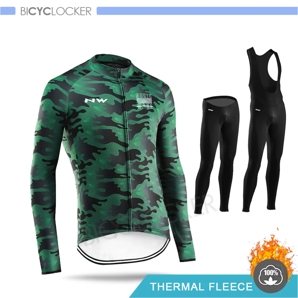 Northwave зимняя одежда для велоспорта термальная флисовая Pro Team NW Ropa Ciclismo мужской костюм Джерси для езды на велосипеде футболки для горного велосипеда Bib Pant Set