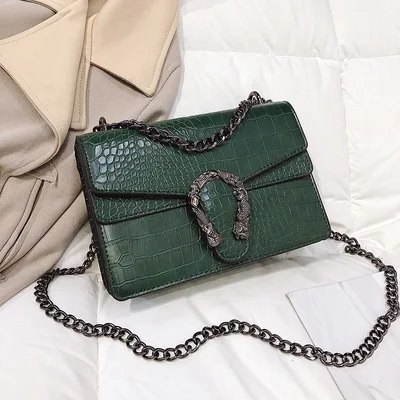 DORANMI кожаные сумки с клапаном для женщин Роскошная брендовая дизайнерская сумка на плечо с каменным узором женская сумка через плечо Bolsos Mujer CBB328 - Цвет: green