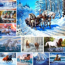 5D алмазная Картина лошадь крест stitc diy Полная квадратная картинка с животными для вышивки со стразами мозаика Стразы домашний Декор подарок распродажа