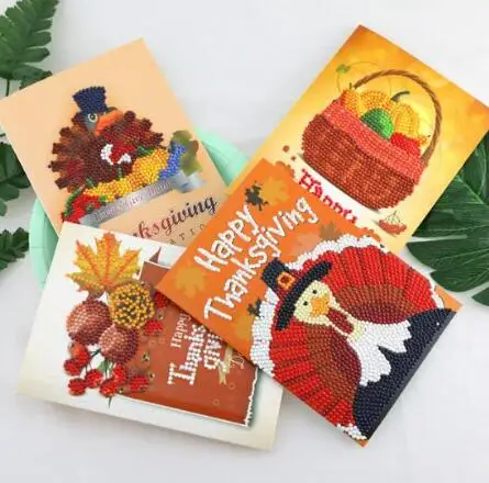 26x18cm 5D DIY алмазная живопись мультфильм бумажные поздравительные открытки на крафт-бумаге детский фестиваль поздравительные открытки Мини Санта Клаус С Рождеством 30X15CM - Цвет: 26x18cm