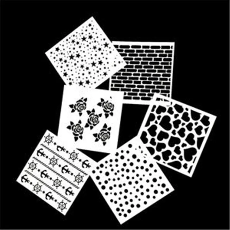 1 шт. многоразовый трафарет в форме мерцающей звезды|stencil craft|diy craft stencilscraft stencils |