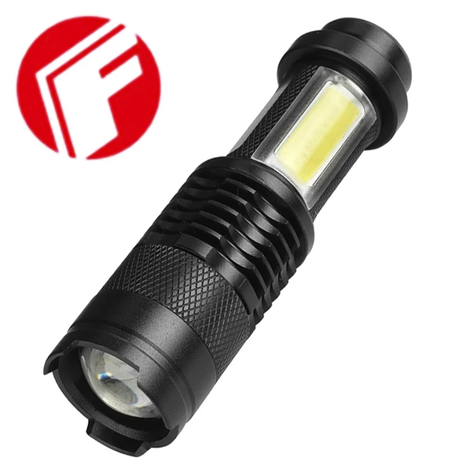 

FX-SK68C XPE + COB Zoom LED MINI Flashlight Waterproof Aluminum 4 Modes Torch use 14500 or AA Battery For Camping working