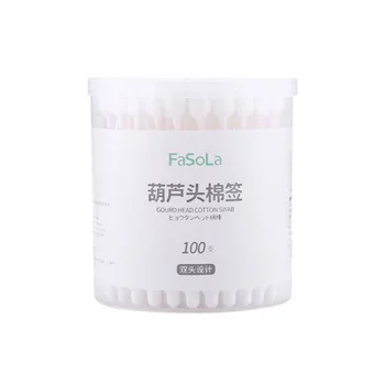 

Baby Swab Make-up Cotton Swab Gourd Spiral Drop-Shaped Cotton Head Double-Headed Paper Shaft Cotton 2020
