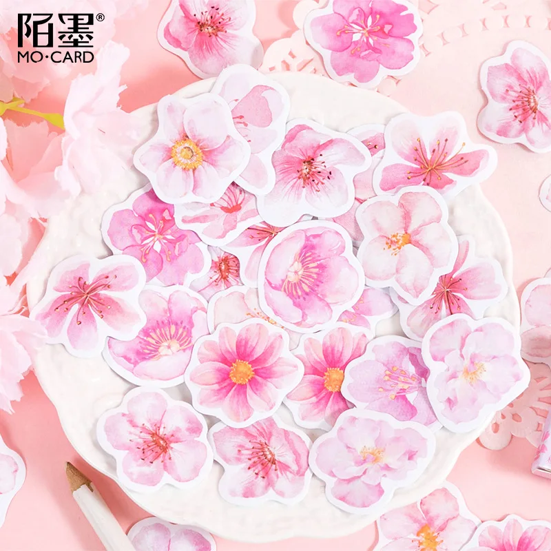45 Stück Kirschblüten-Aufkleber – Süße Sakura Motive Für Scrapbooking, Laptop & Notizbücher