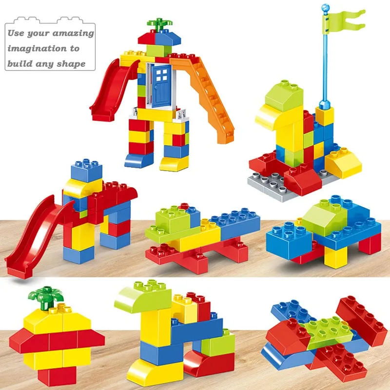 Big Particle Blocks Marble Race Run Slide Blocks Compatible Duploed