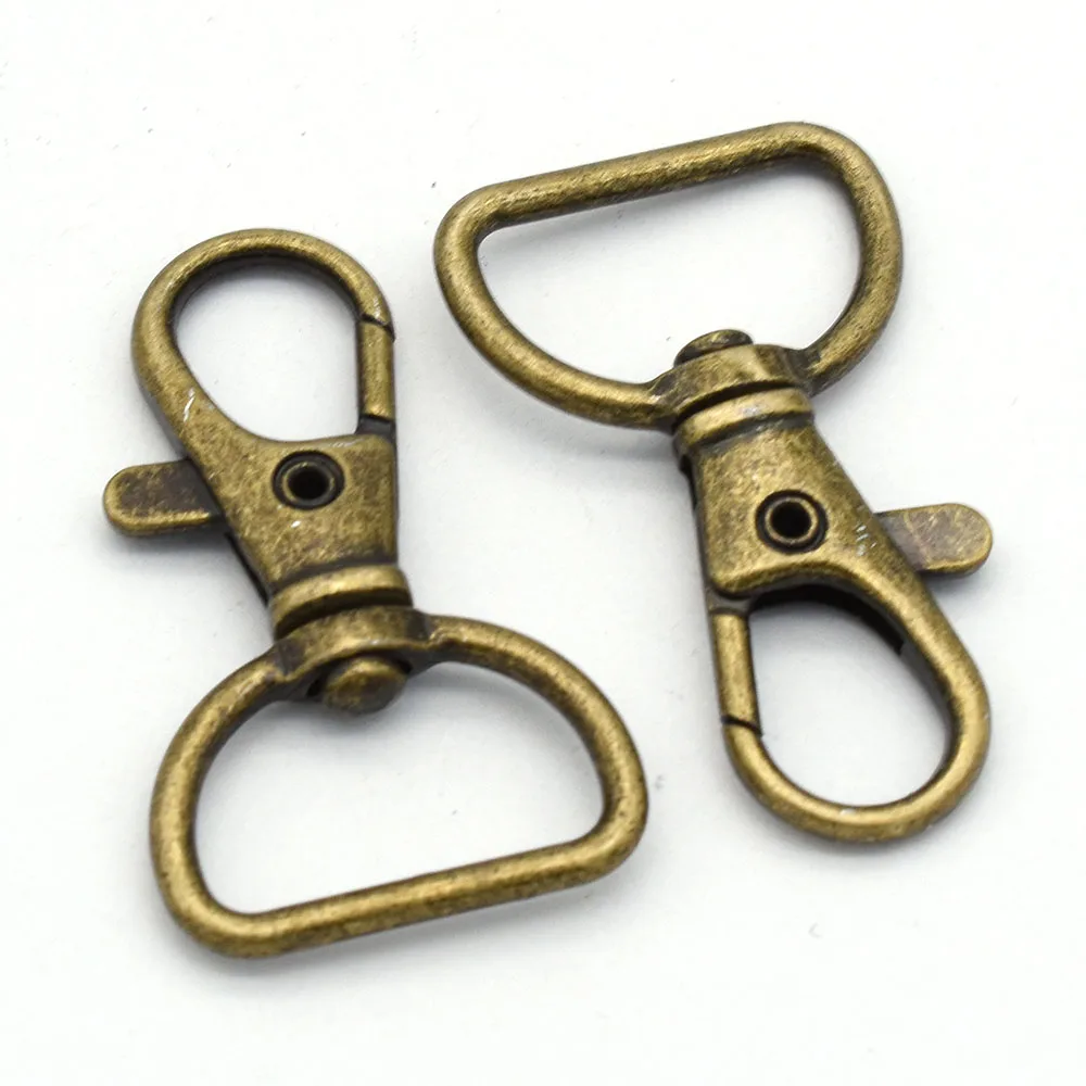 20pcs Antique Bronze Lobster Swivel Hook Clasps Claws Carabiner Snap