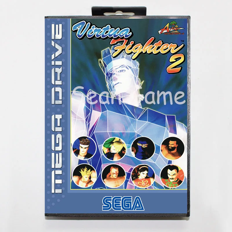 Игровая карта Elevata prestazione 16 Bit MD для sega Mega Drive Virtua Fighter2 с крышкой в розничной упаковке