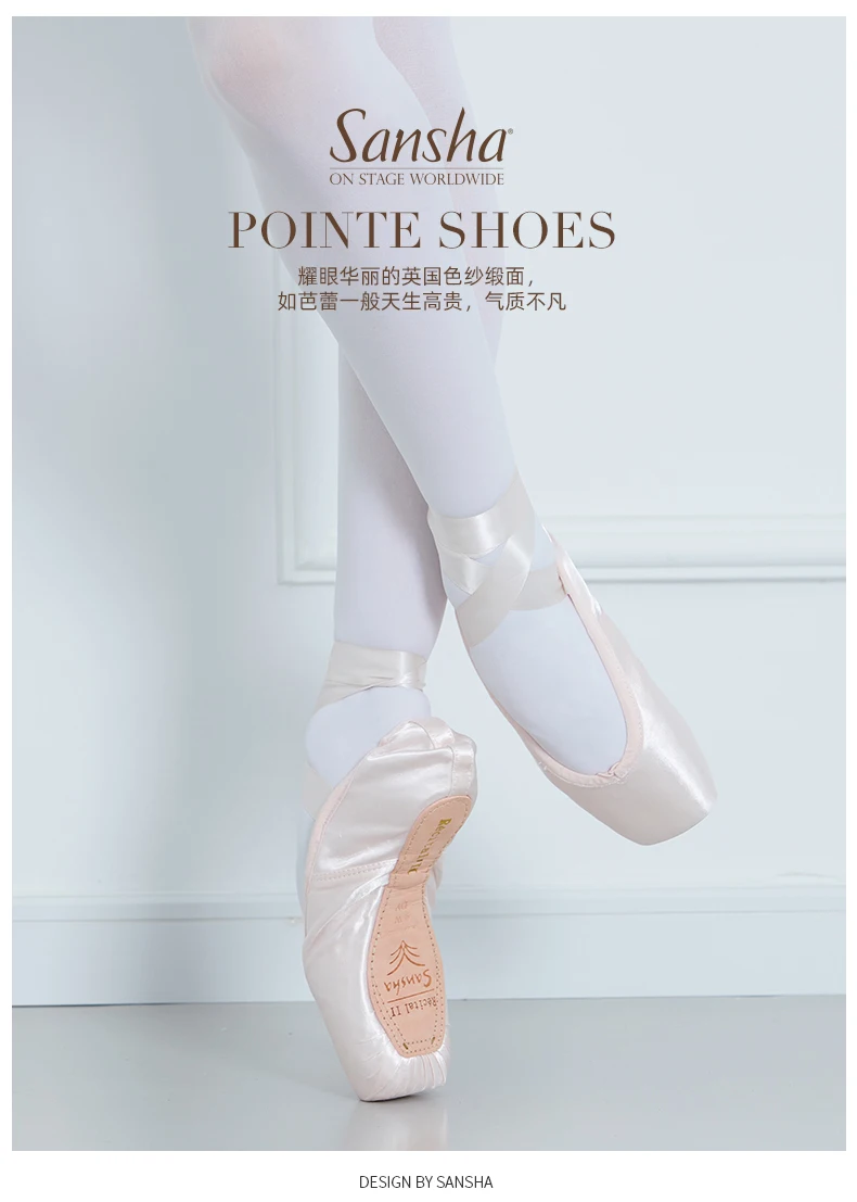 Sansha Ballet Pointe Shoes "whisper" Quiet Toe Strength Shank Girls Women  Training Dance Shoes With Ribbon Gel Toe Pad 2022sp - Dance Shoes -  AliExpress