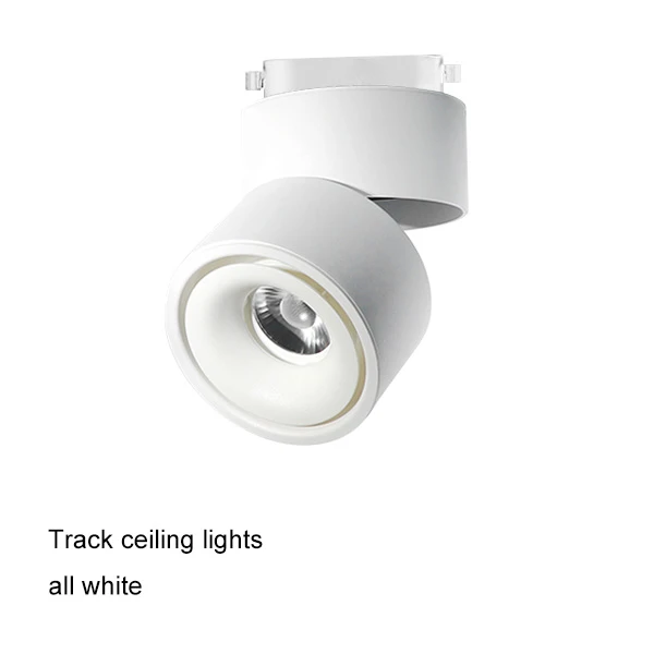 Surface Mounted LED Ceiling Lights Kitchen Fixtures COB Back ground Spot Lamp Angle Adjustable Black White Lampshade AC85-265V - Цвет корпуса: track all white