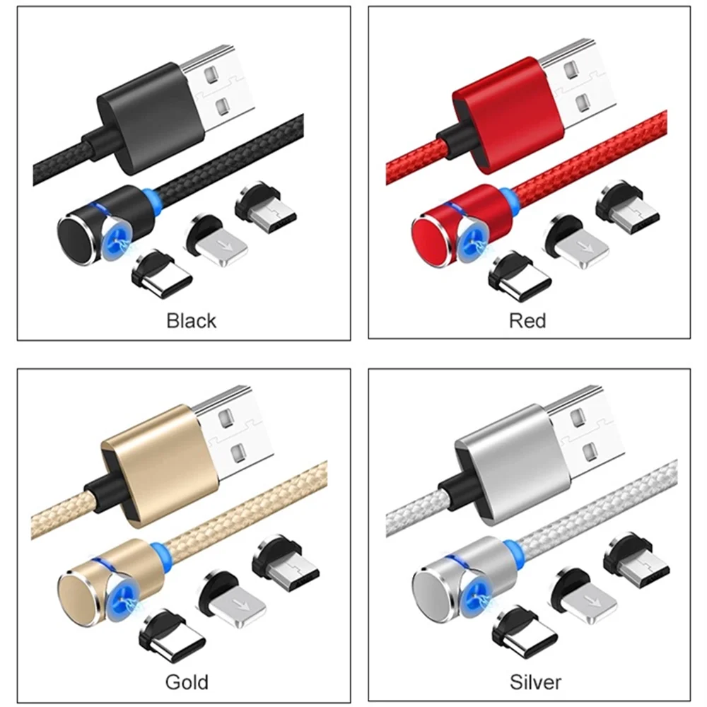 Магнитный кабель hifish 3A Micro Usb type C для быстрой зарядки телефона Usb C светодиодный светильник для XSMAX Android Phone 1M 2M