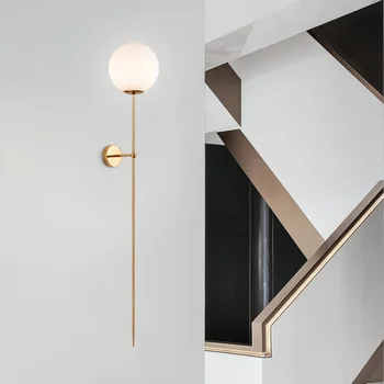 

loft mirror light crystal aisle living room bedroom lampara pared luminaria de parede