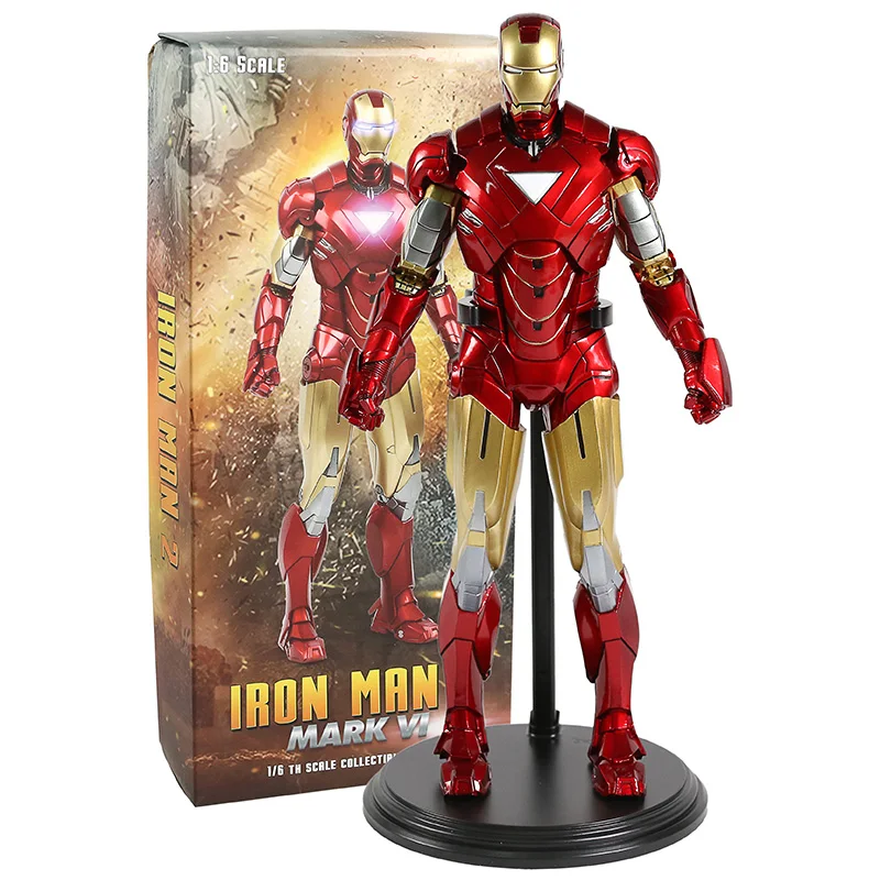 VI 6 box Marvel iron man 2 Mark VI MK 6/Mark IV MK 4 1/6 Масштаб ПВХ Рисунок Статуя Коллекция Модель игрушки - Цвет: VI 6 box