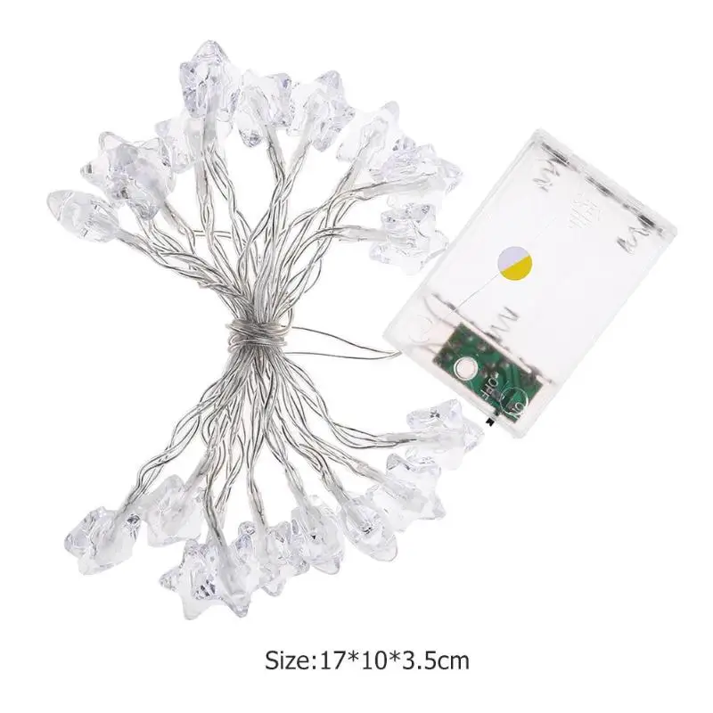 10LED стеклянный пластырь, шар, гирлянда, светильник-Гирлянда для свадьбы, праздника, домашнего декора, подходит для салонов и других домашних помещений - Испускаемый цвет: 20LED