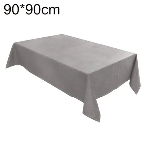 Light Gray 90x90 Прямоугольная льняная водостойкая скатерть с защитой от обжига, Пылезащитная скатерть - Цвет: Light Gray 90x90