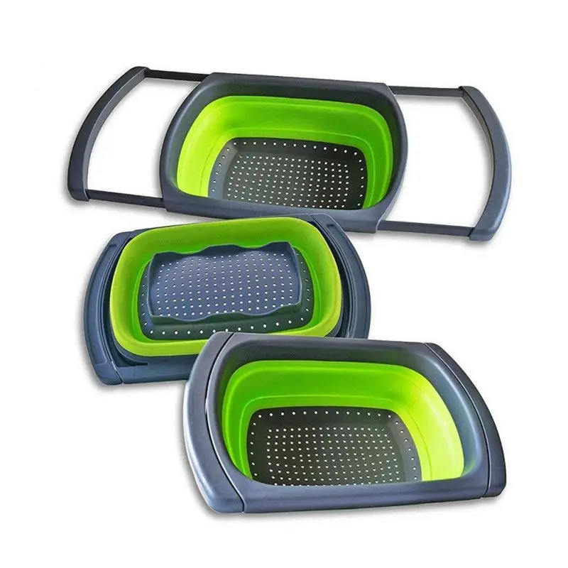 NEW Kitchen Water Filter Basket Retractable Sink Handle Folding Drain Basket Sink Fruit Storage Basket