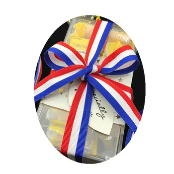 

Grosgrain Ribbon Polyester 20 yard France Flag Ribbon Decorative for Butterfly Hair Clip Gift Craft Red White Blue
