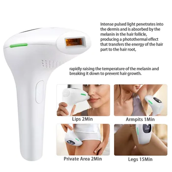 

Portable IPL Laser Hair Removal Epilator Painless Anti-scalding Multifunctional 5 Gear LCD Smart Permanent Hair Removal Tool