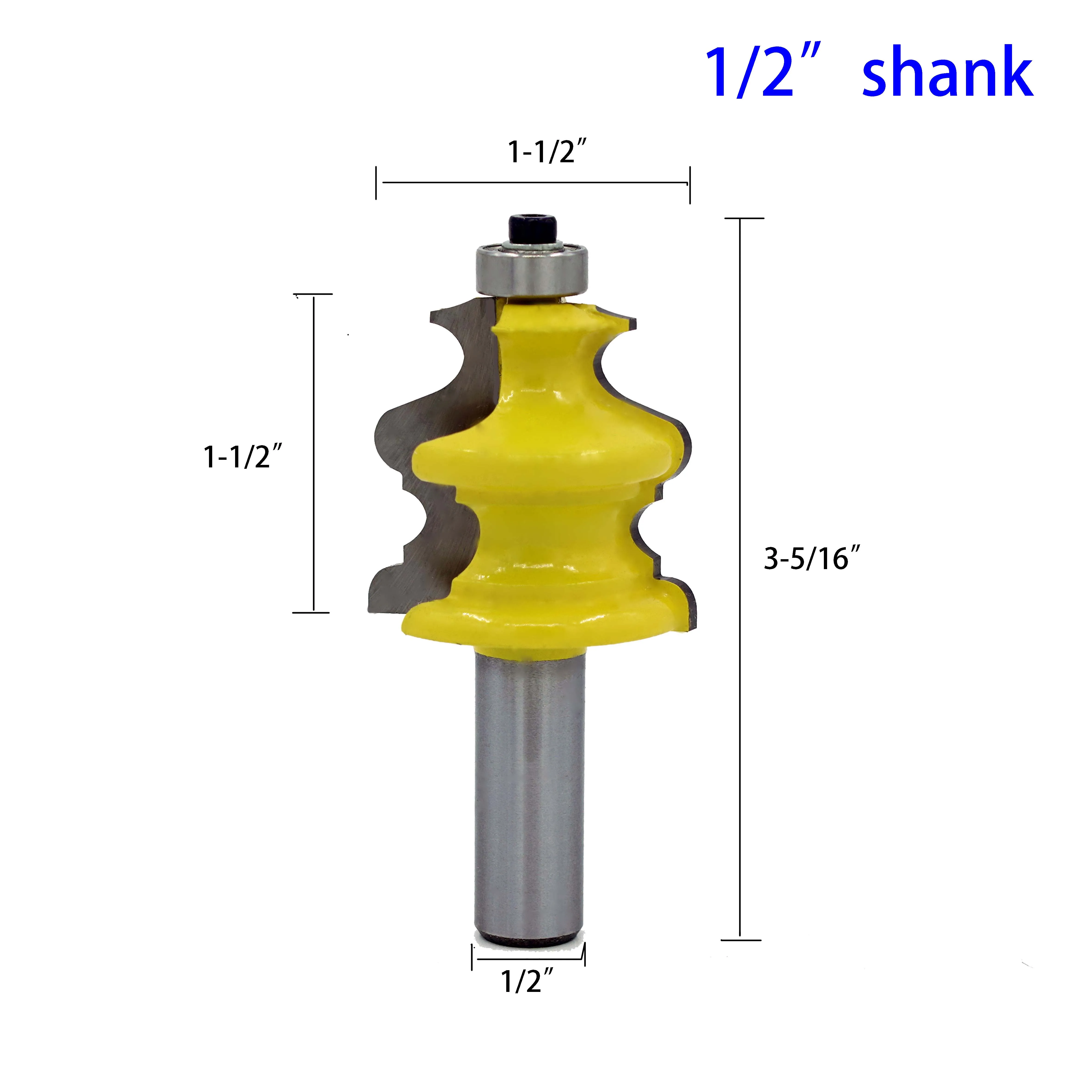 Architectural Molding Router Bit 1/2" Shank Line knife Woodworking cutter Tenon Cutter for Woodworking Tools