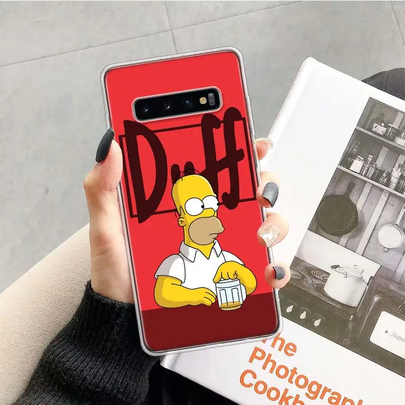 Мультифильм «Симпсоны чехол для samsung Galaxy Note 10 9 8 S10+ Lite S9 S8 J4 J6 J8 плюс S7 S6 край мягкий чехол для телефона