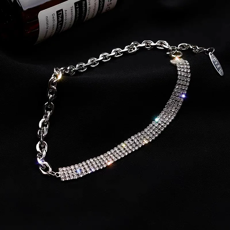 Zircon Hip Hop AAA Heart Tennis Necklace for Women Men Jewelry Bling Trendy Delicate Chain Necklace New Charms Gifts Accessories