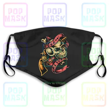 

Dust Mask with Filter Death Or Alive Skullprinted Fashion Punk Goth Washable Reusable Mask