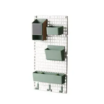 

1 Set Hole Board Shelf No Punching Storage Rack for Toilet Hotel Home Dorm