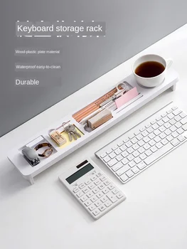 

Table Storage Shelves Office Storage Organizer Computer Rack Keyboard Shelf for Phone Plastic Desktop/Stationary Organizer