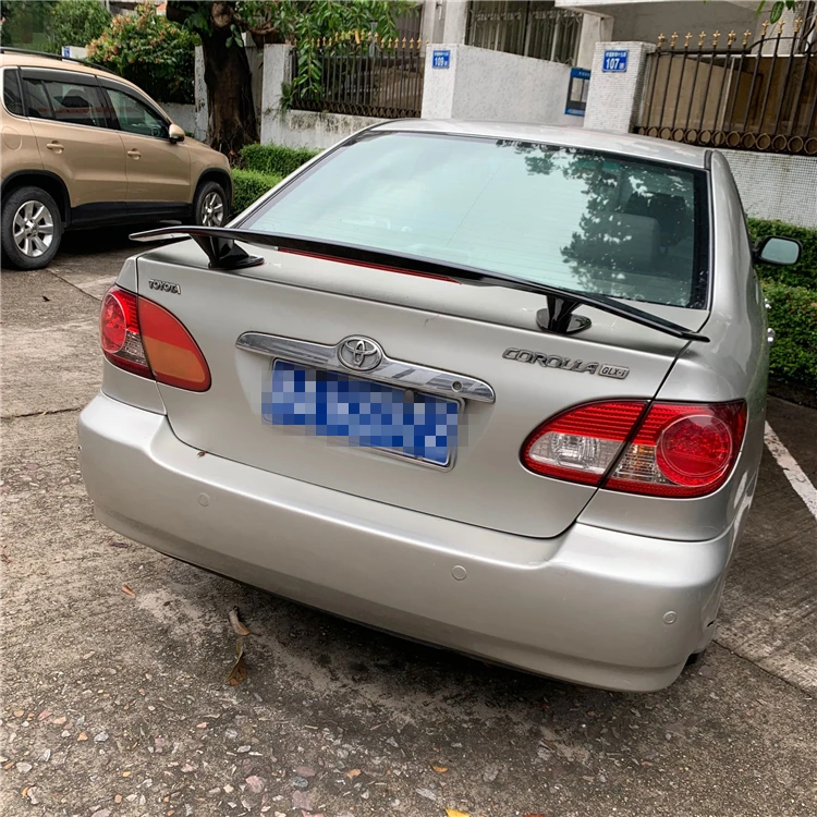 Спойлер для Corolla 2001-2005 для Toyota Corolla EX, высококачественный спойлер, АБС-пластик, заднее крыло, грунтовка, цвет, задний спойлер