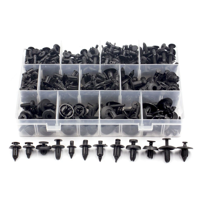 360 Pcs Mixed Plastic Car Fenders Trunk Roof Liner Panel Fastener Retainer Clips 