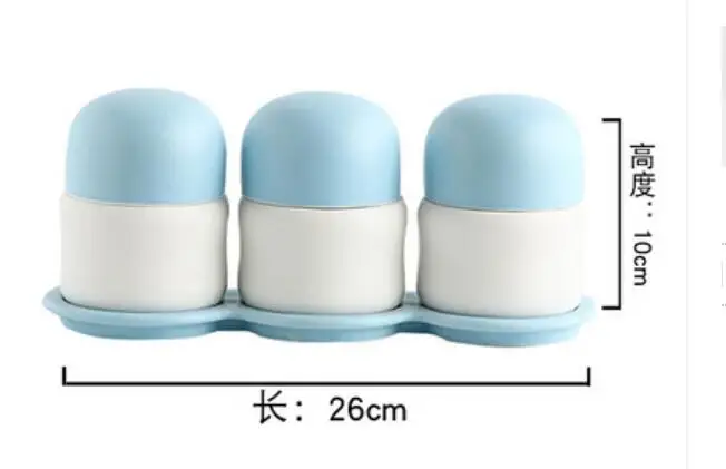 Blue have plate Краткое кухня керамика в форме яйца приправа соляная банка Красивые конфеты цвет перец специи Бутылка для хранения - Цвет: Blue have plate