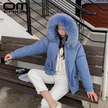 

OMCHION Fake Fur Parkas Women Jacket 2019 Winter Jacket Women Thick Snow Wear Winter Coat Lady Clothing Female Jackets LMJ37