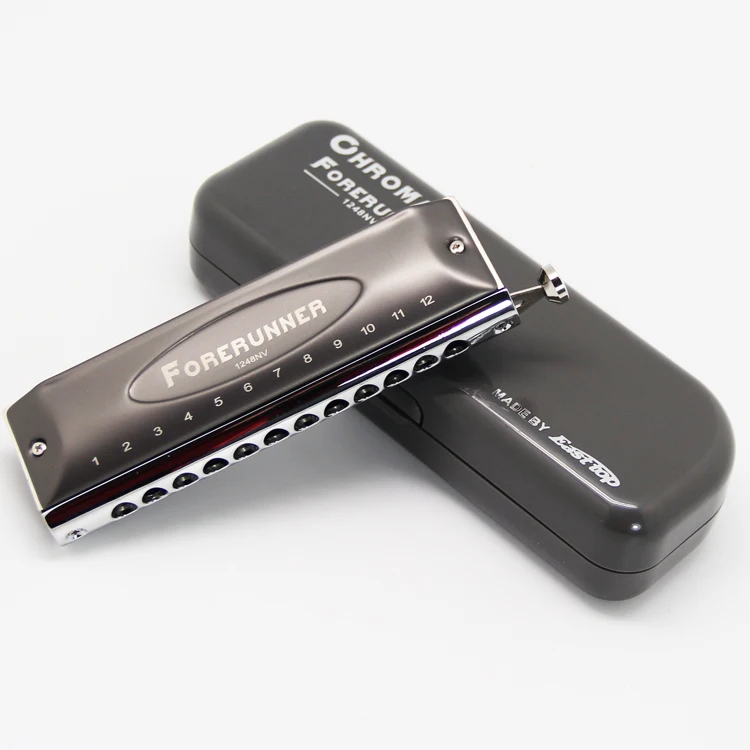 Chromatic Harmonica East top Forerunner 12 Hole 48 Tone