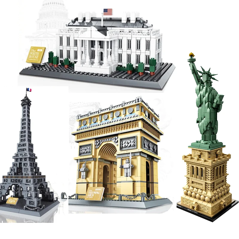 

New City Architecture Series Toys Eiffel Tower Compatible Legoingly City Building Blocks Toys for Children Birthday Gift
