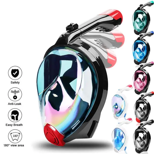 US $25.16 New Generation Scuba Diving Mask Underwater Anti Fog Full Face Snorkeling Mask Women Men Kids Swimm