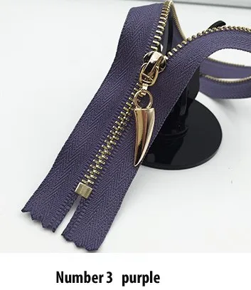 30 цветов Длина 50 см близкий конец золотая металлическая застежка-молния для шитья молнии одежды аксессуары молнии DIY инструменты на цветной молнии P106 - Цвет: purple